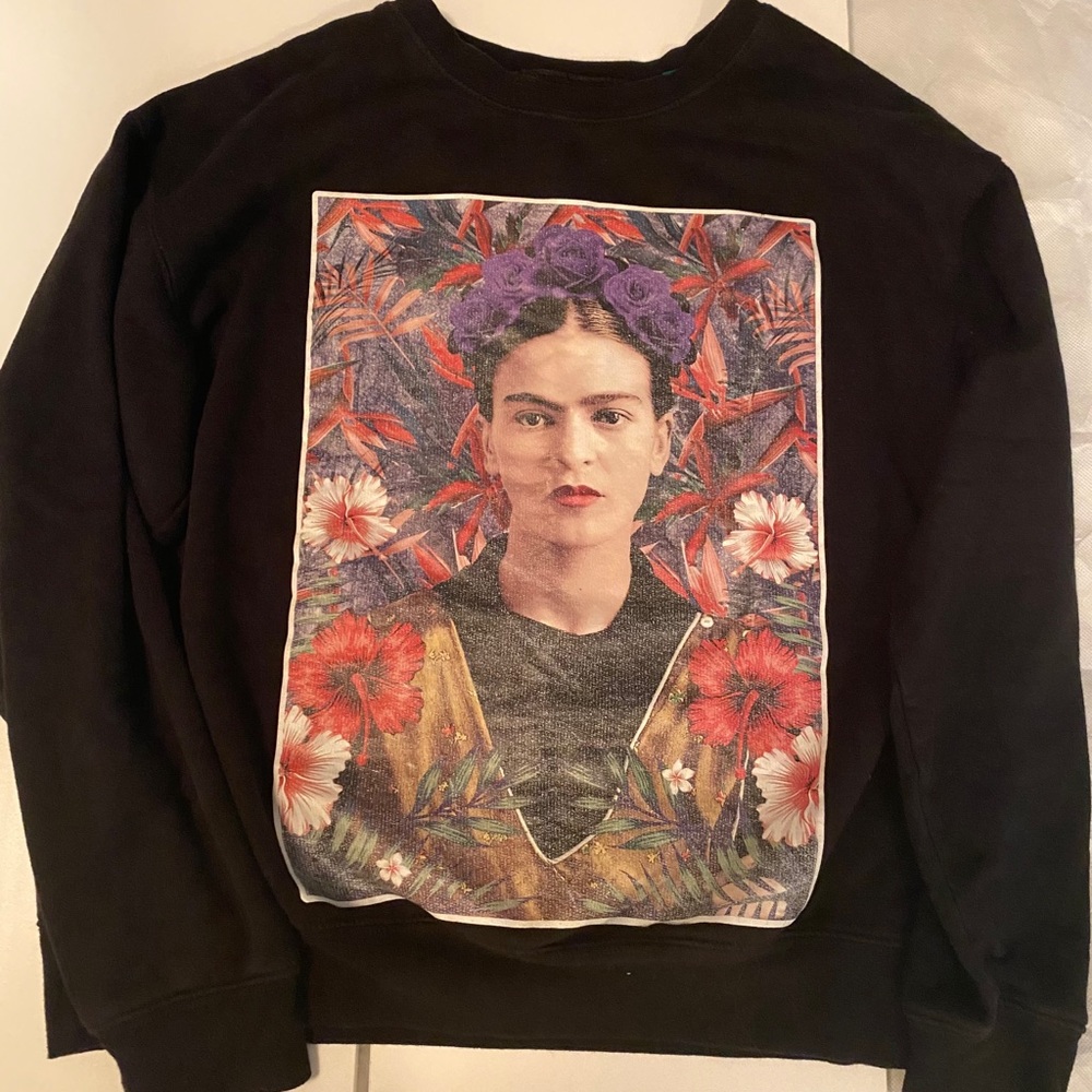 Art History Frida Kahlo Black Crewneck